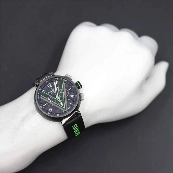 LOUIS VUITTON Tambour QA130 Automatic Chronograph Mens Watch 90275636 - Picture 2 of 7